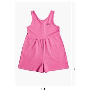 Roxy Pink Button Up Shorts Girls Romper Size XL 14